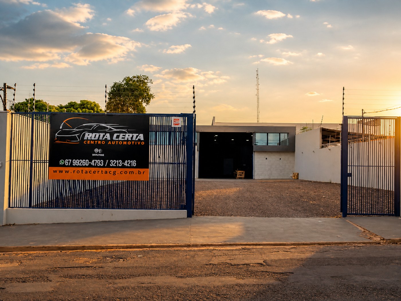 Fachada da Rota Certa Centro Automotivo em Campo Grande MS